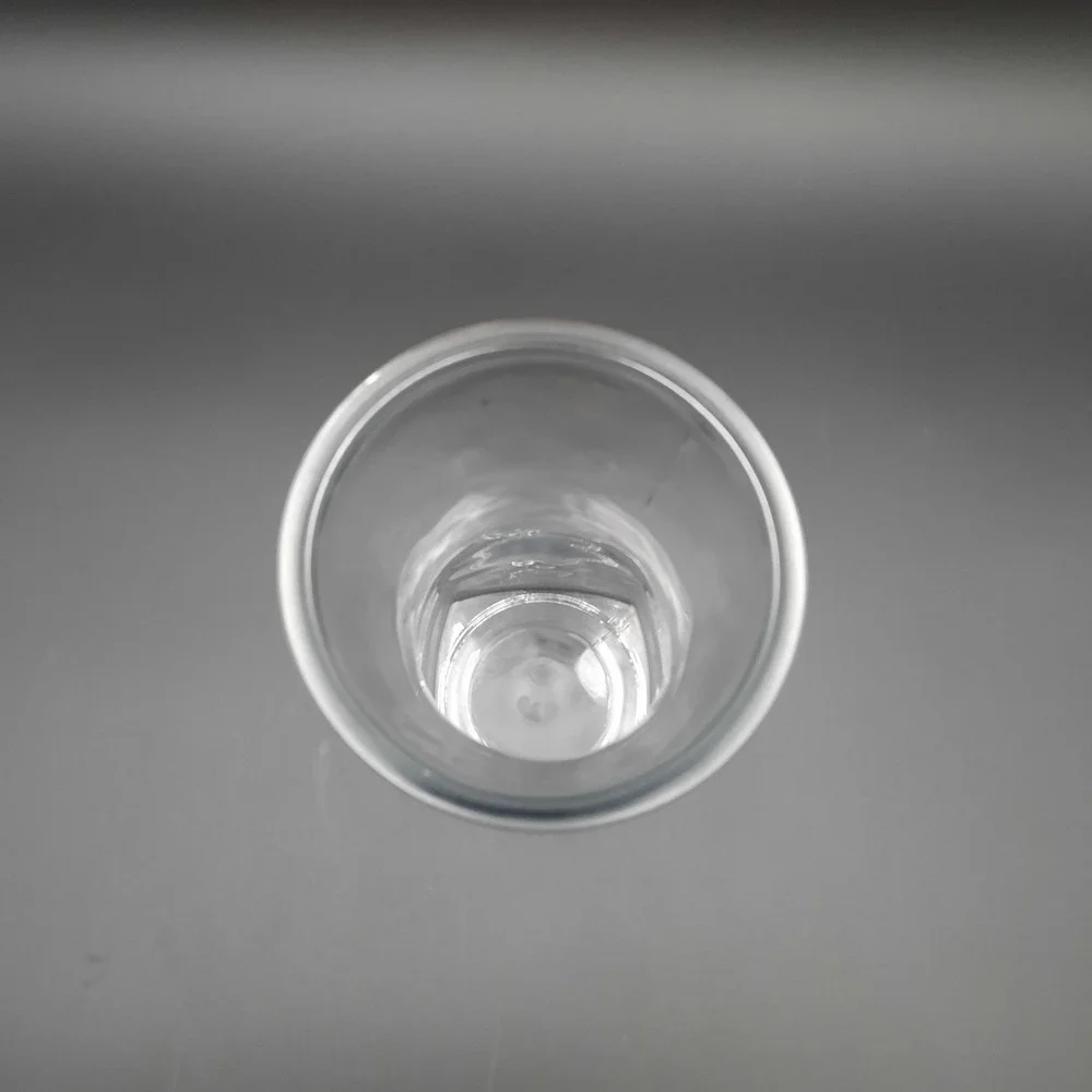 VaseSquare Base Clear Glass Vase‎ with Curved Neck – 9.75
